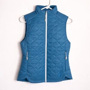 NWOT ASICS Blue Insulated Vest 2.0 Fleece Lined Quilted Zip Athletic XS